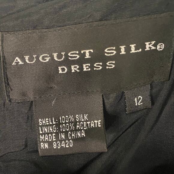 August Silk Black Tank Little Black Dress Size 12 Y2K Classic Whimsigoth Goth - Picture 6 of 15